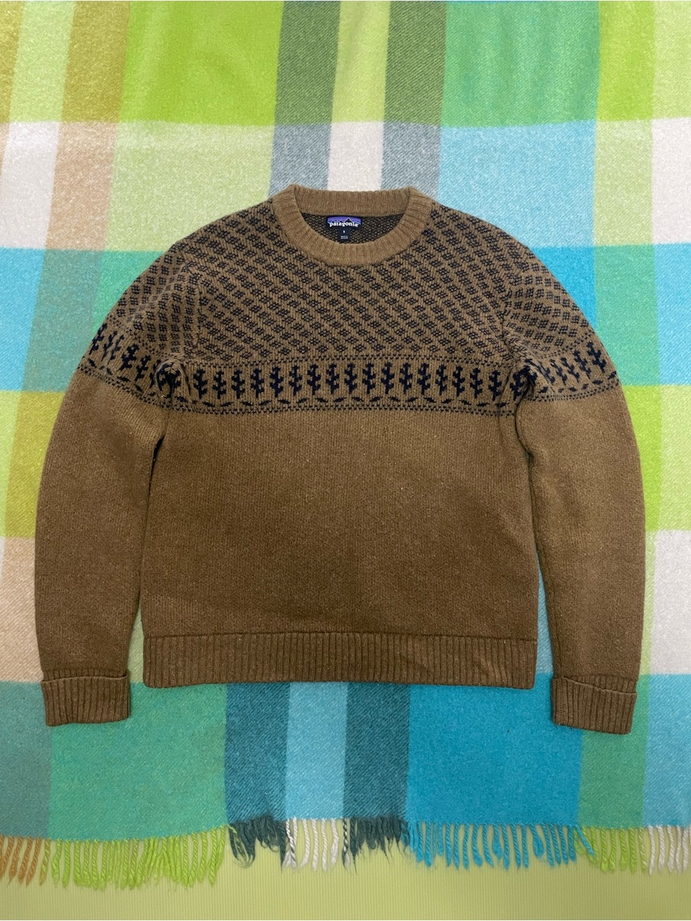 Patagonia Men's Brown Wool Crewneck Sweater
